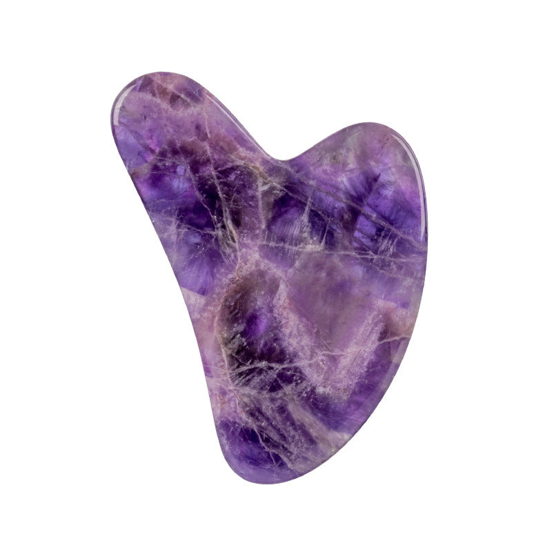 Amethyst gua sha stone