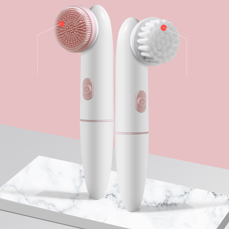 Electric silicone cleansing brush