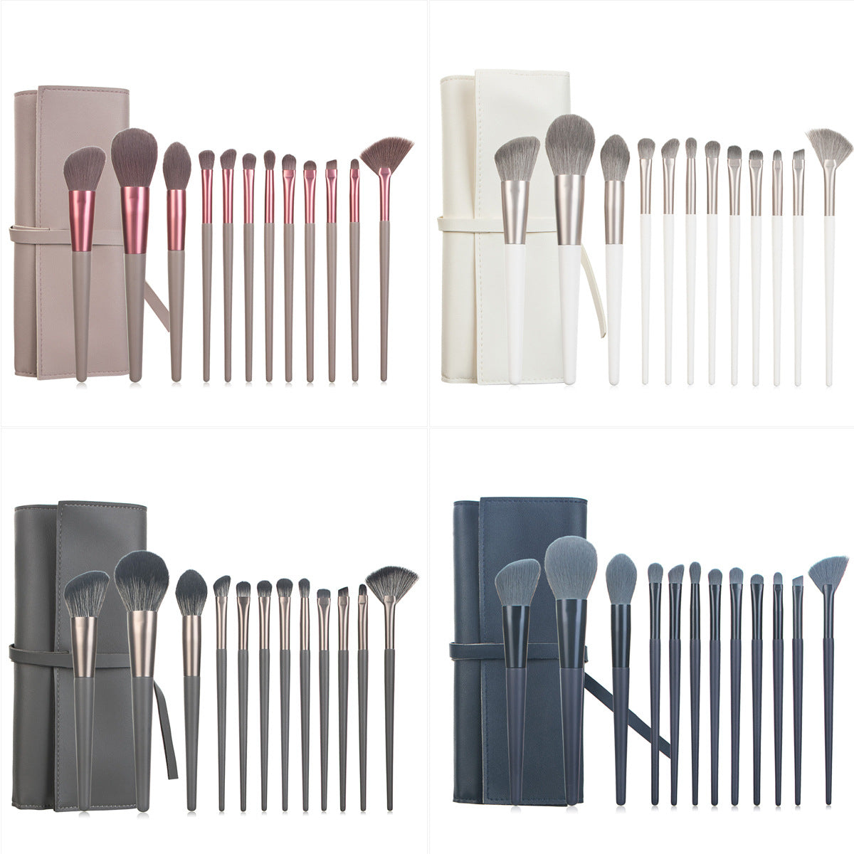 Makeup brush set colours