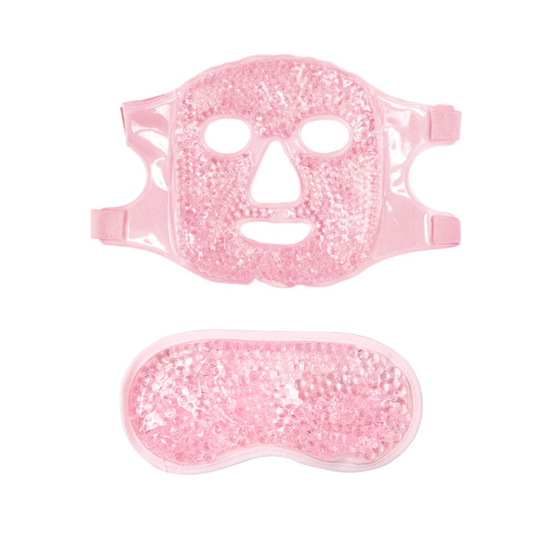 Gel eye mask worn