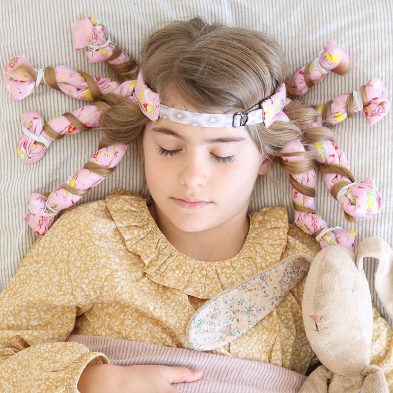 Heatless curling rod headband