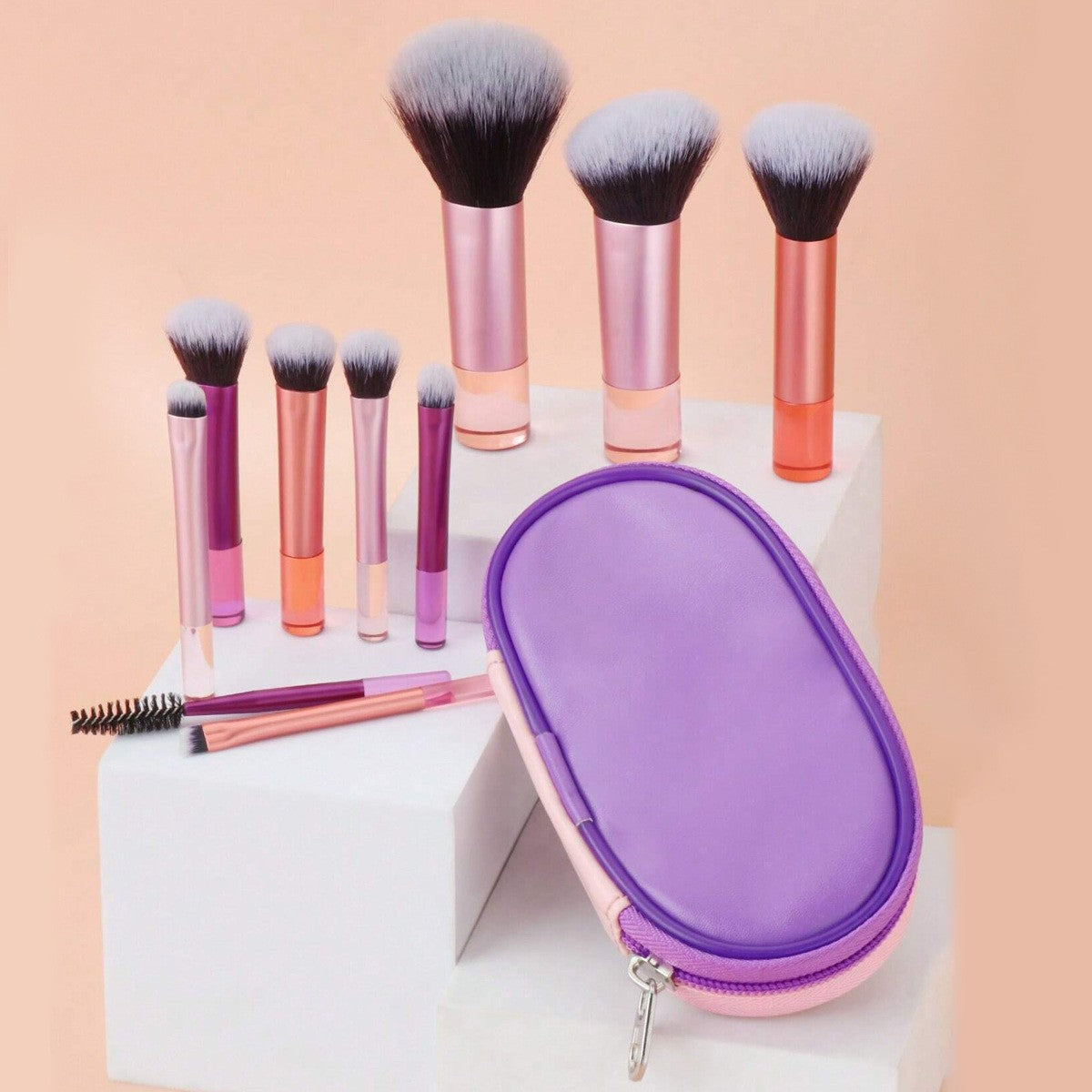 12-piece makeup brush set with bag